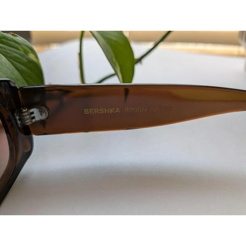 Bershka Retro Y2K‎ Tortoiseshell Rectangle Sunglasses Brown 9206/419/700